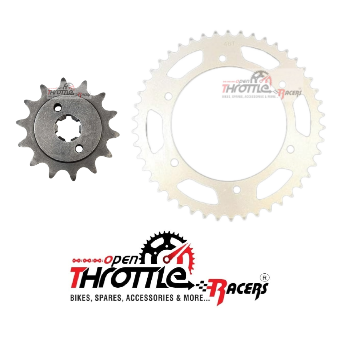 Sprocket Set Suitable for Hyosung GT 650/GTR 650. Front 15-Rear 44T.