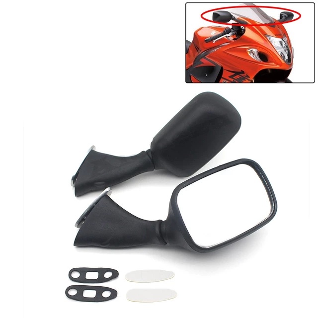 thumbnail image 2 of KaiserMoto Right Side Black Rear View Mirror For Suzuki Hayabusa 1300 (1999-2019) DOT Approved 2 of 3